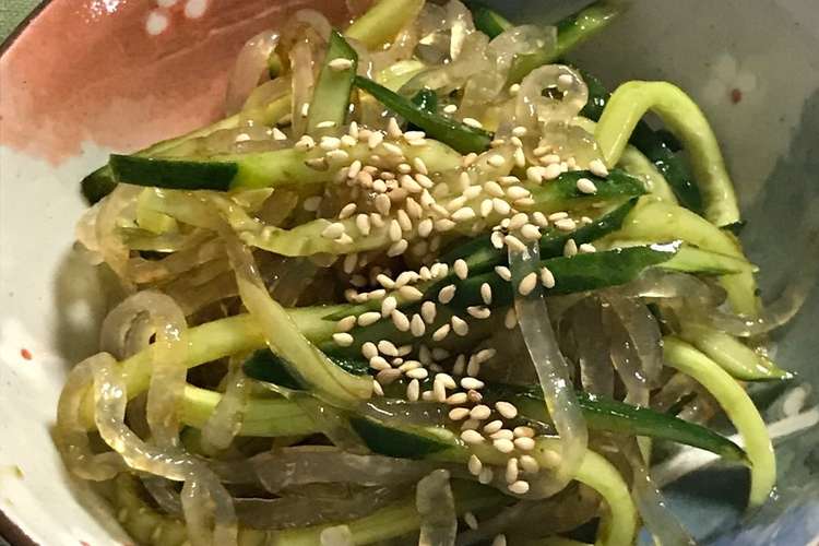 乾燥糸こんにゃくときゅうりのダイエット麺 レシピ 作り方 By たま2020 クックパッド