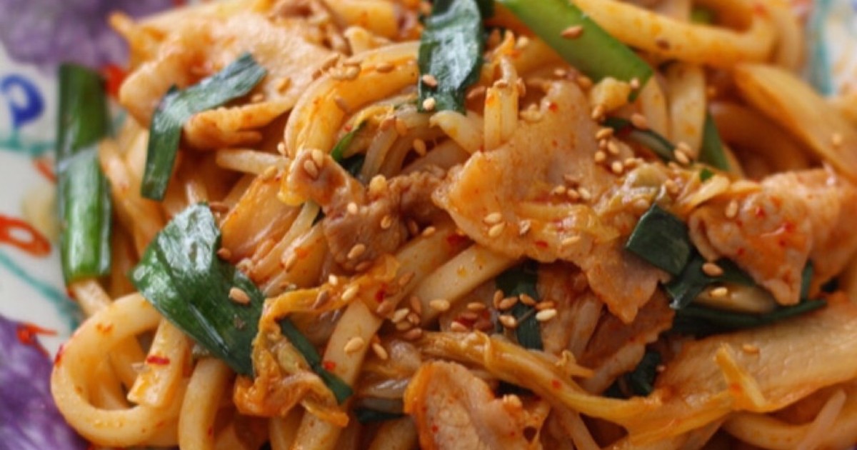 ☆豚キムチ焼きうどん☆ by ☆栄養士のれしぴ☆ 【クックパッド】 簡単おいしいみんなのレシピが357万品