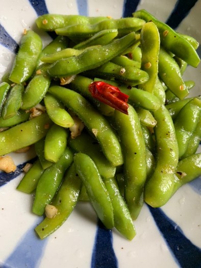 枝豆のペペロンチーノの写真