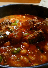 山ご飯～味噌サバ缶と豆のトマト煮