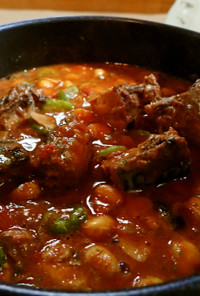 山ご飯～味噌サバ缶と豆のトマト煮