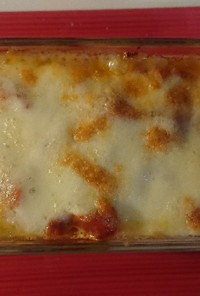 アスパラのトマトソースチーズ焼き