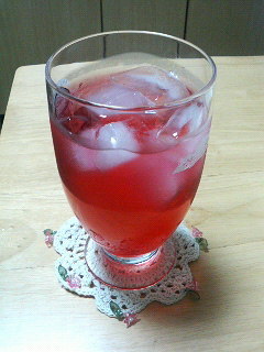 リンゴ酢で紫蘇ジュース