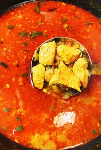 ネパールのしゃばいチキンのスープカレー