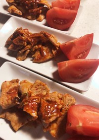 生姜焼き用の豚肉でボリューム豚キムチ　