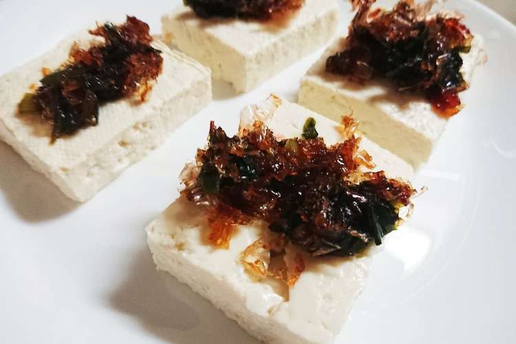 レンジで簡単 ニラ 鰹節で豆腐のおつまみ レシピ 作り方 By Takuchin クックパッド 簡単おいしいみんなのレシピが367万品