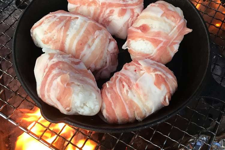 キャンプ飯 スキレットで肉巻きごはん レシピ 作り方 By ぶーすかおくさま クックパッド