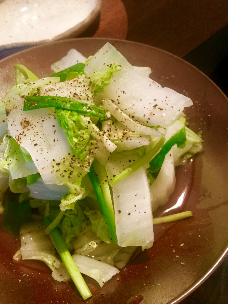 白菜と万能ねぎの蒸し煮♩の画像