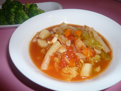 食べるスープ☆ミネストローネの写真