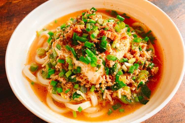 冷製マーボーうどん 火 包丁 鍋不使用 レシピ 作り方 By 藤井２１ クックパッド 簡単おいしいみんなのレシピが353万品