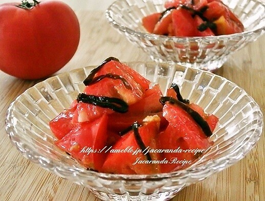 トマトの塩昆布サラダの画像