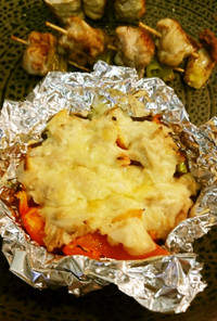 パプリカ里芋ツナクリチ焼き