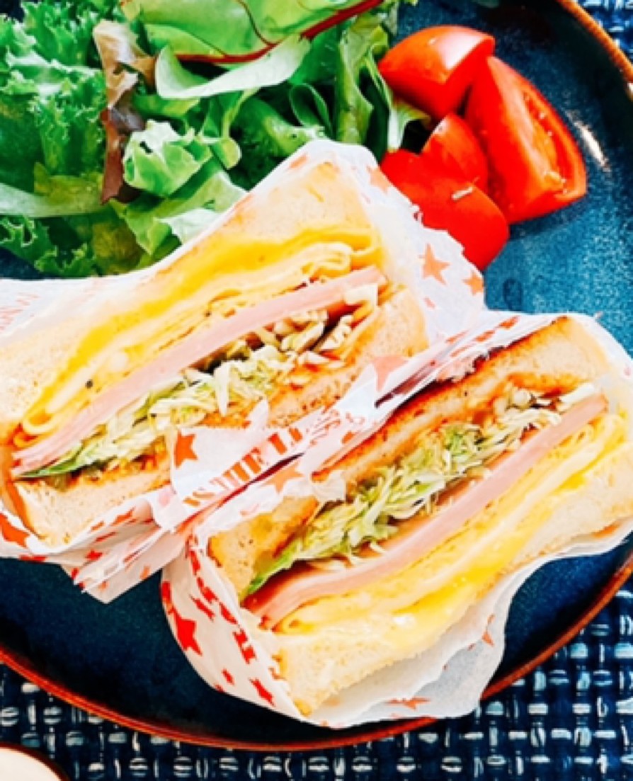 ほんのり甘い韓国風サンドイッチの画像