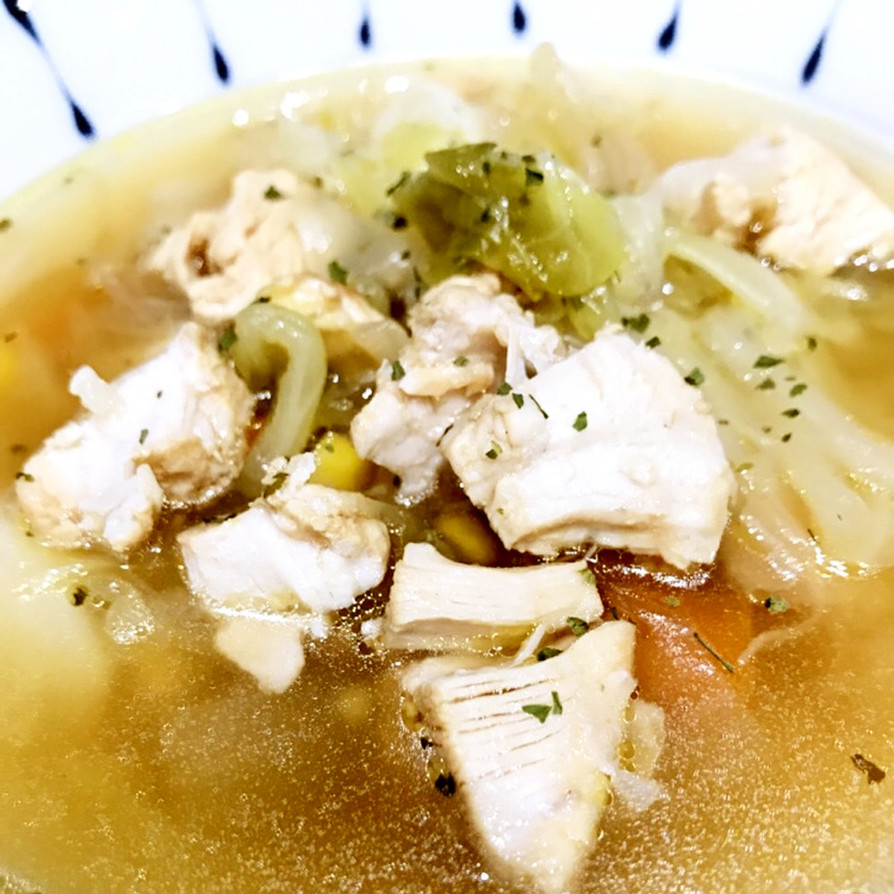 ムネ肉ポロポロ♪野菜スープの画像