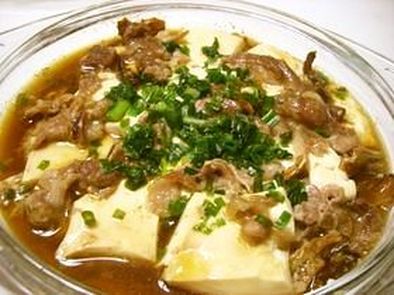 レンジで☆５分！肉豆腐の写真