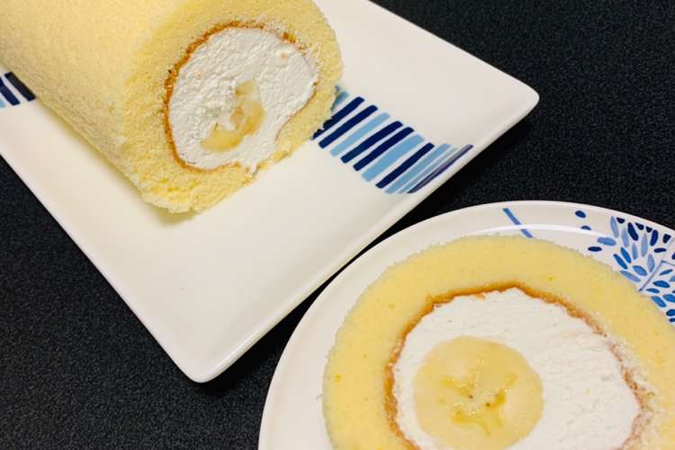 丸ごとバナナ 基本のバナナロールケーキ レシピ 作り方 By あさぎ クックパッド