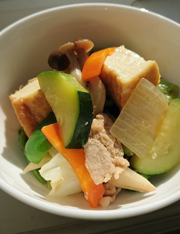 家常豆腐～厚揚げと野菜の炒め煮～の画像