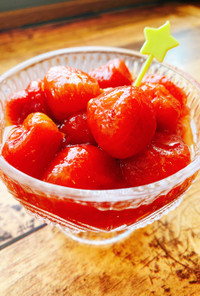 絶品スイーツ♡ミニトマトの梅シロップ煮