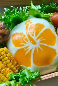 【簡単】キャラ弁 ハイビスカス 薄焼き卵