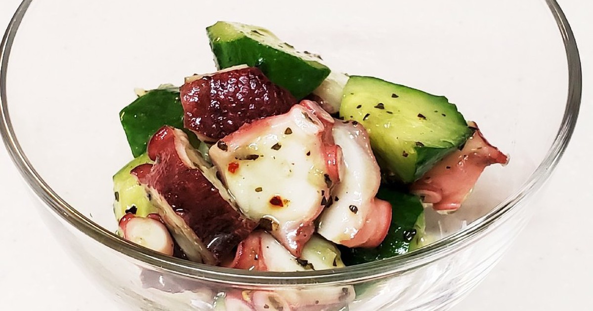 タコときゅうりのバジルソースサラダ by ciaocica 【クックパッド】 簡単おいしいみんなのレシピが356万品