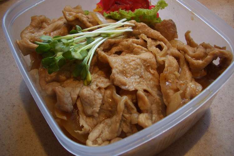 お弁当 豚の生姜焼き丼 レシピ 作り方 By ふぅ ママ クックパッド 簡単おいしいみんなのレシピが353万品