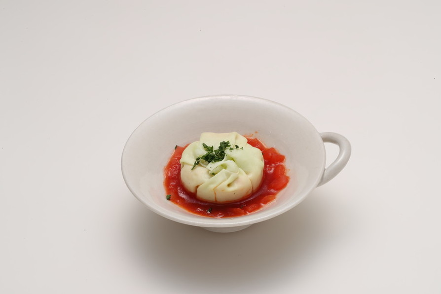 介護食　きゃべつ茶巾のトマトソース煮込みの画像