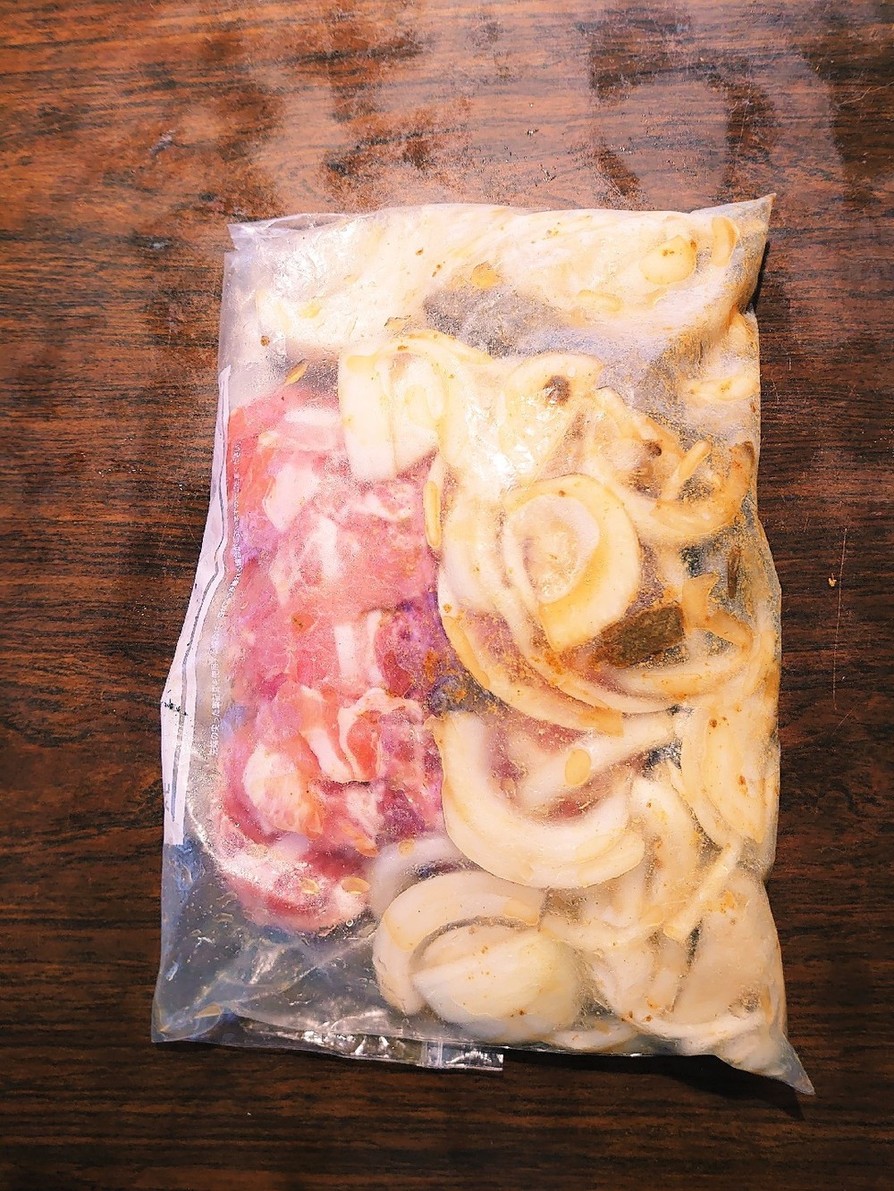 下味冷凍保存★☆豚こま肉使用➊の画像