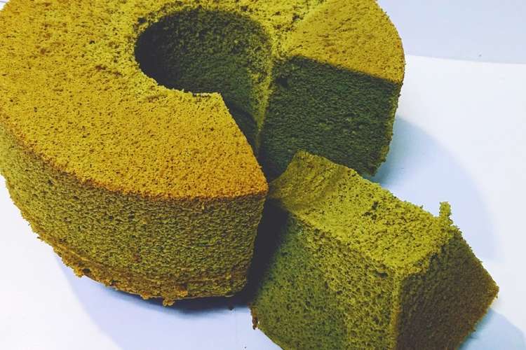 抹茶シフォンケーキ 小豆入り レシピ 作り方 By ぶるーぽぴー クックパッド 簡単おいしいみんなのレシピが363万品