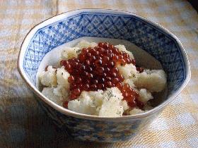 粉ふき芋のニンニクいくら