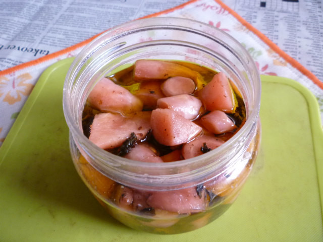 自家製紅生姜のオリーブオイル漬けの画像