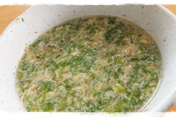 簡単 あおさと卵の中華スープ レシピ 作り方 By ぼーずの母ちゃん クックパッド