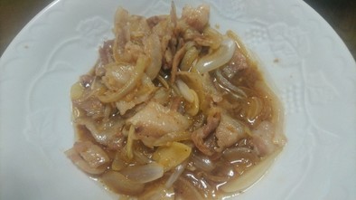 豚肉と玉ねぎのニンニクスタミナ炒めの写真