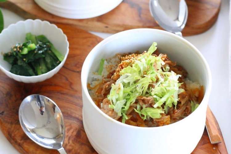 豚の甘辛丼 フライパン1つでラク美味い丼 レシピ 作り方 By さおりのレシピ クックパッド 簡単おいしいみんなのレシピが352万品