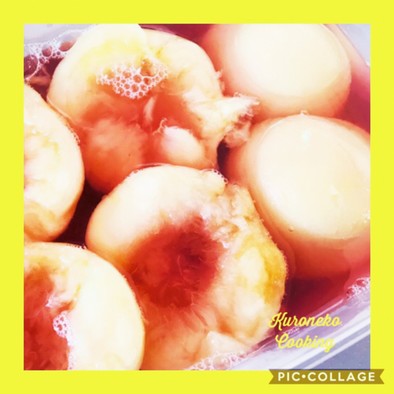 桃色　モモのシロップ漬け☆の写真