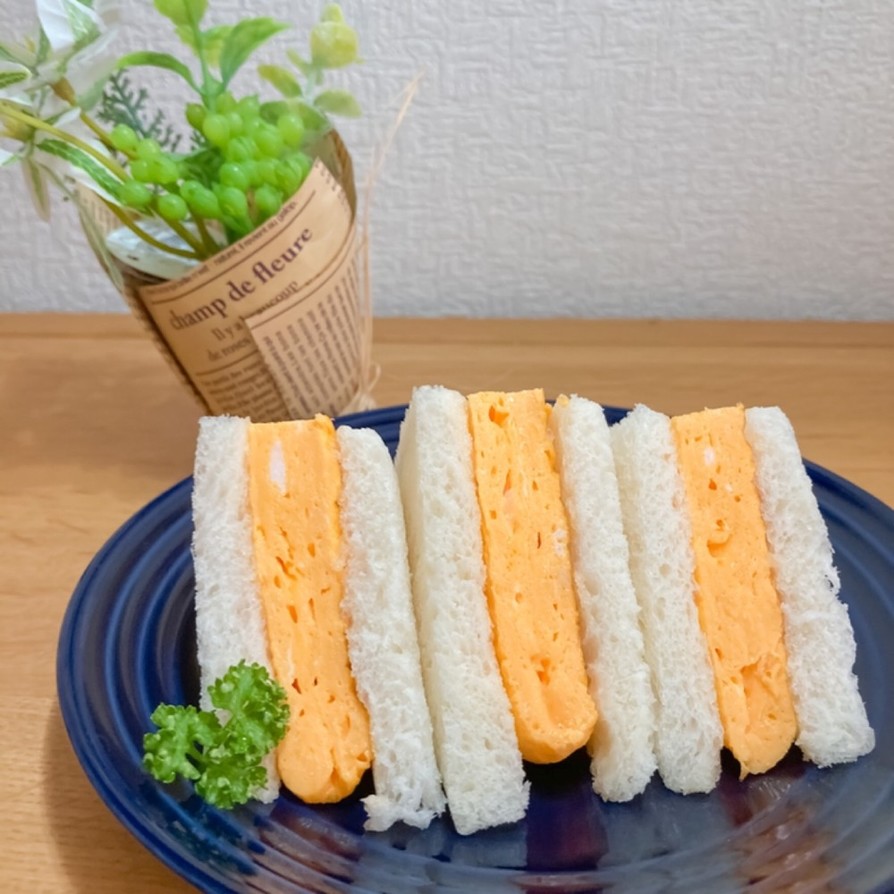 美味しすぎ〜♡厚焼き卵サンド(´∀｀*)の画像