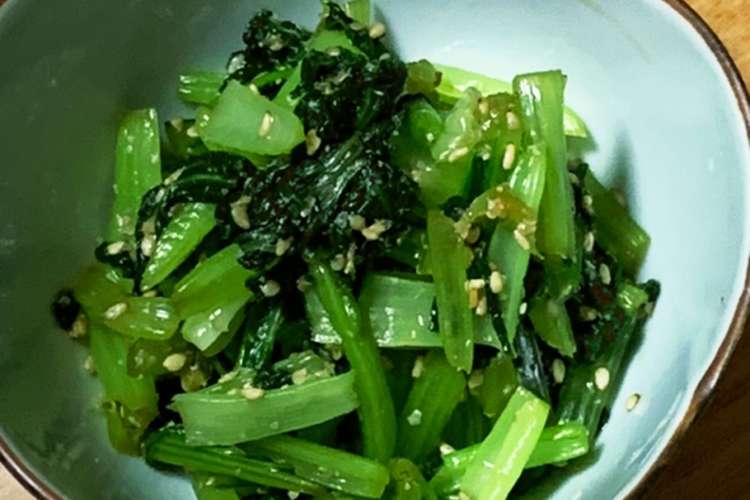 あっさり小松菜の胡麻和え レシピ 作り方 By Suzubaba クックパッド 簡単おいしいみんなのレシピが351万品