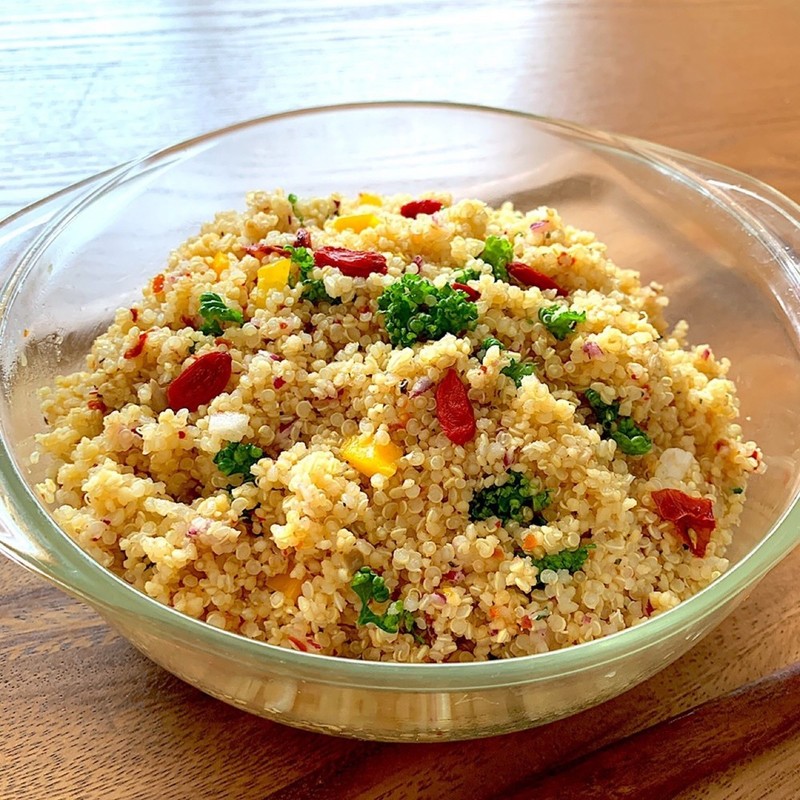 ガーリックチーズキヌアのレシピ