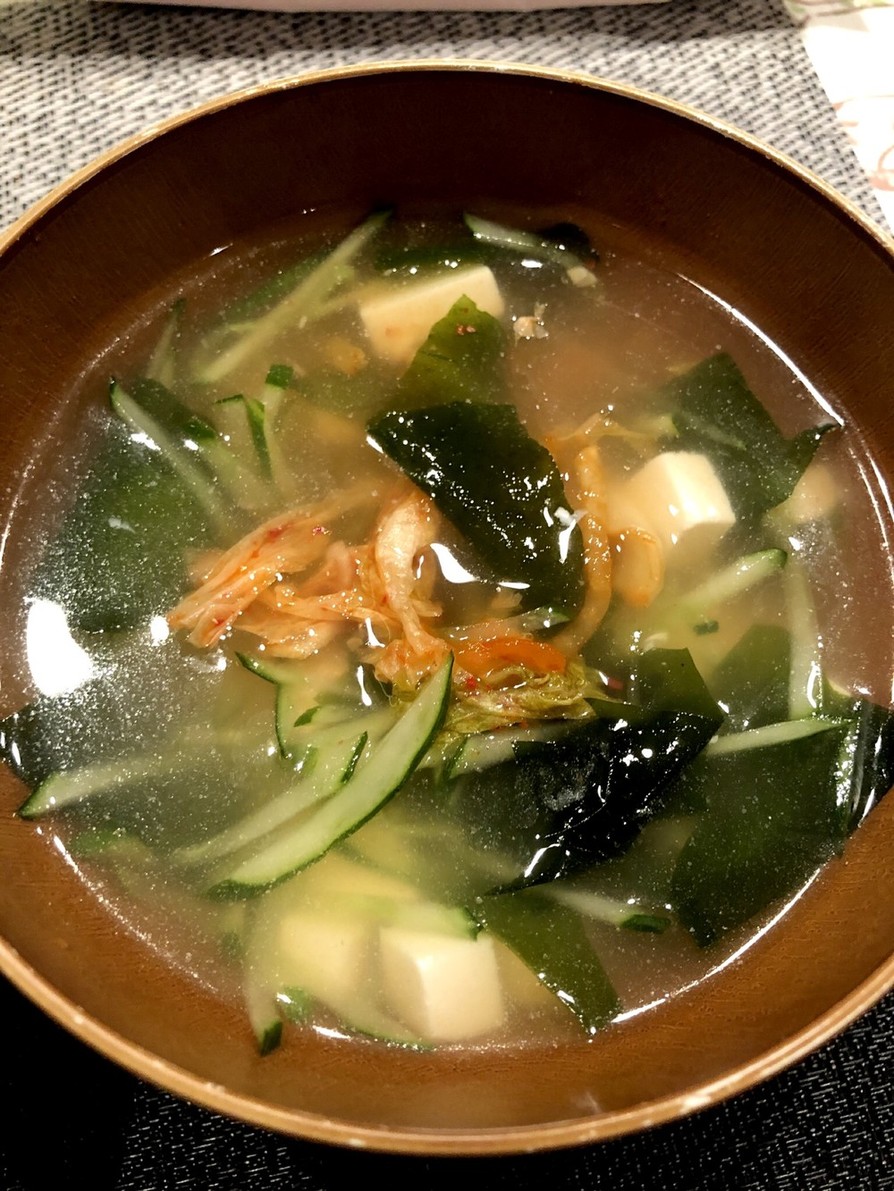 夏にぴったり☆冷麺風冷製スープ！の画像
