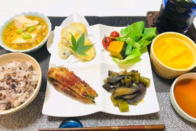 夏の和食ごはん 肉巻きオクラ 枝豆おかず レシピ 作り方 By 体裁よく クックパッド