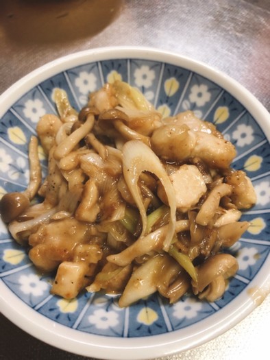 鶏モモ肉のネギポン酢マヨ炒めの写真