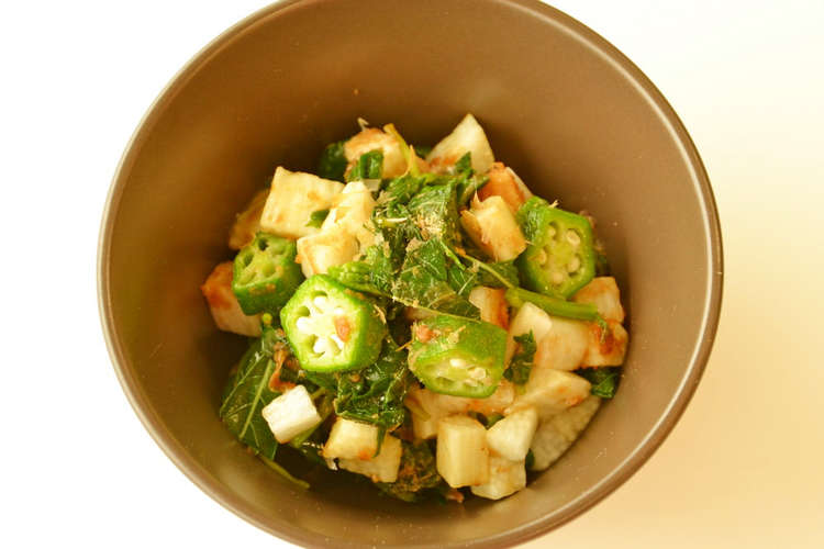 簡単 ねばねば野菜のおかか和え レシピ 作り方 By 千葉市中央区 健康課 クックパッド