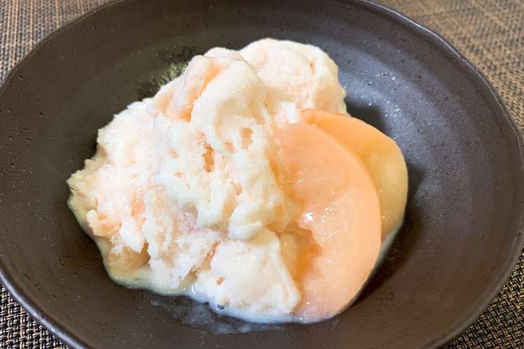 材料３つで簡単 桃のフローズンヨーグルト レシピ 作り方 By ゆーこ飯 クックパッド 簡単おいしいみんなのレシピが352万品