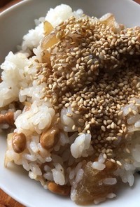 納豆と生姜の甘煮のご飯