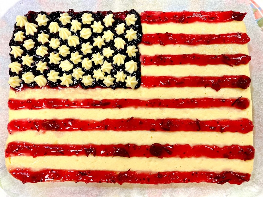 The USA Flag Cakeの画像