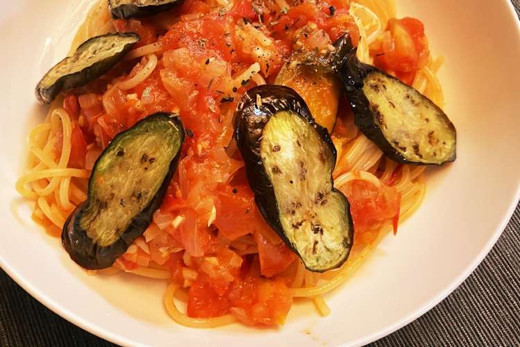 レンジで時短 トマトとナスのパスタ レシピ 作り方 By Hongchan33 クックパッド 簡単おいしいみんなのレシピが375万品