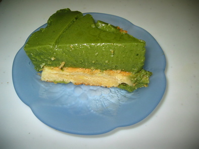 抹茶風ヨーグルトケーキの写真