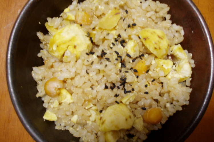 ヘルシー 栗くりご飯 レシピ 作り方 By かばぽん クックパッド