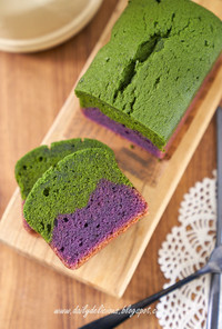 紫芋と抹茶パウンドケーキ