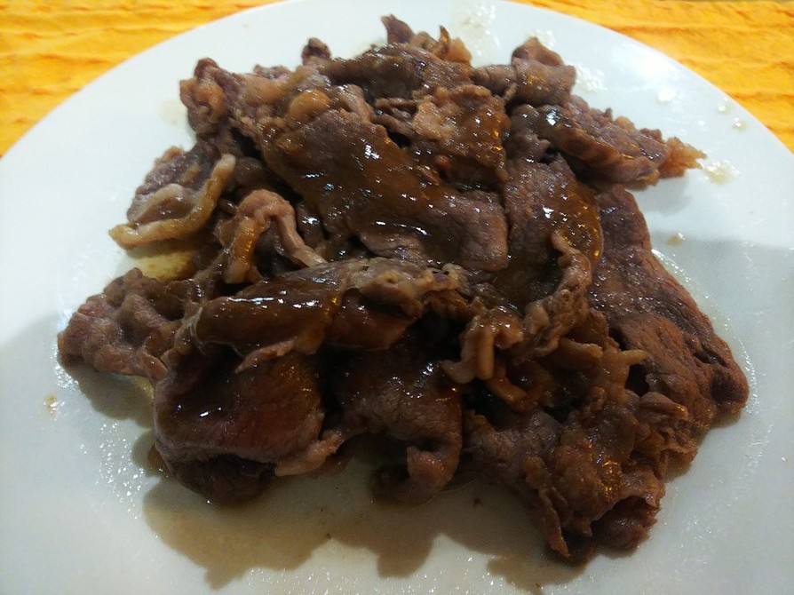 簡単美味・牛もも肉の生姜焼きの画像