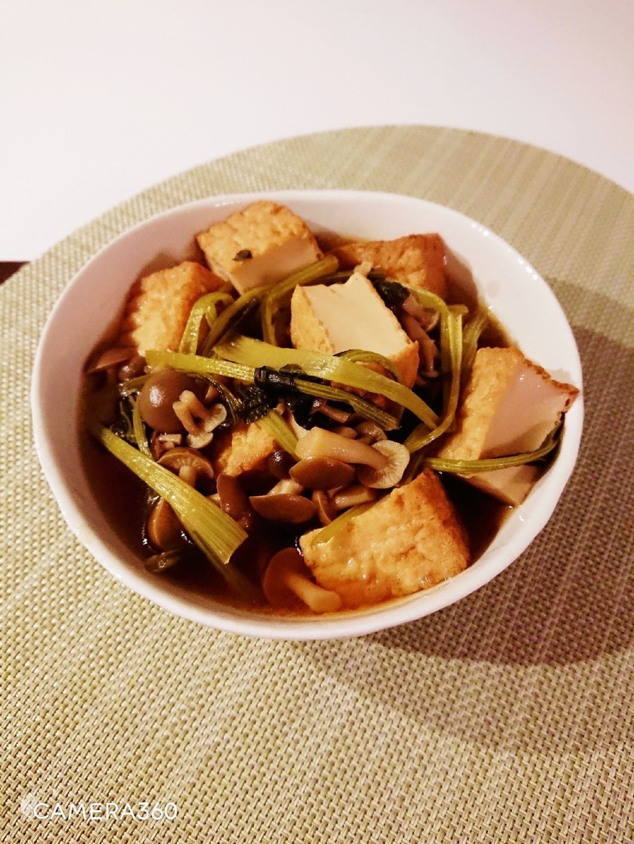 小松菜と厚揚げの煮物の画像